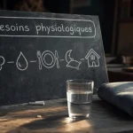 Besoin physiologique : 5 bases vitales (air, eau, repas, sommeil, abri)