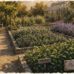 Conservatoire national des plantes à parfum médicinales et aromatiques : jardin de Milly-la-Forêt, menthe thym lavande