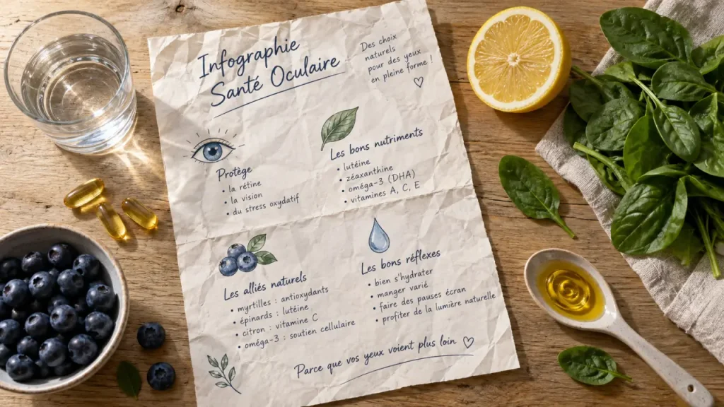 Compléments alimentaires pour les yeux : quels nutriments pour la rétine, la macula et le confort visuel ?