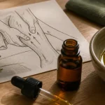 Huiles essentielles circulation sanguine pour jambes légères, massage chevilles vers genoux