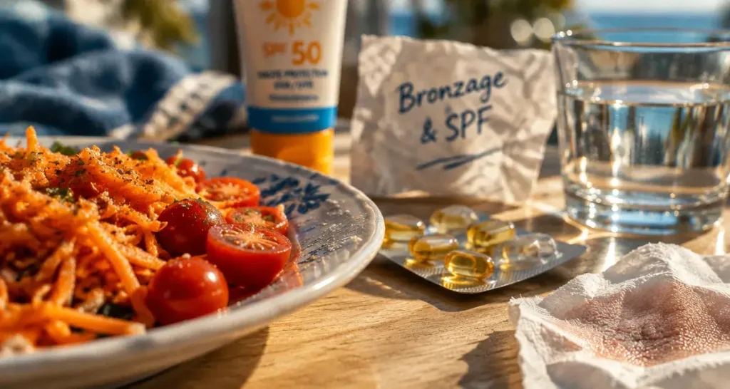 Les compléments alimentaires pour bronzer illuminent le teint, sans remplacer le SPF