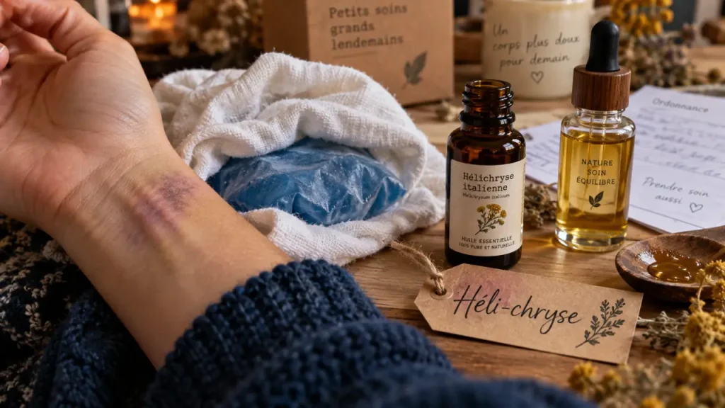 Hématome et huiles essentielles : soulager un bleu sans prendre de risque